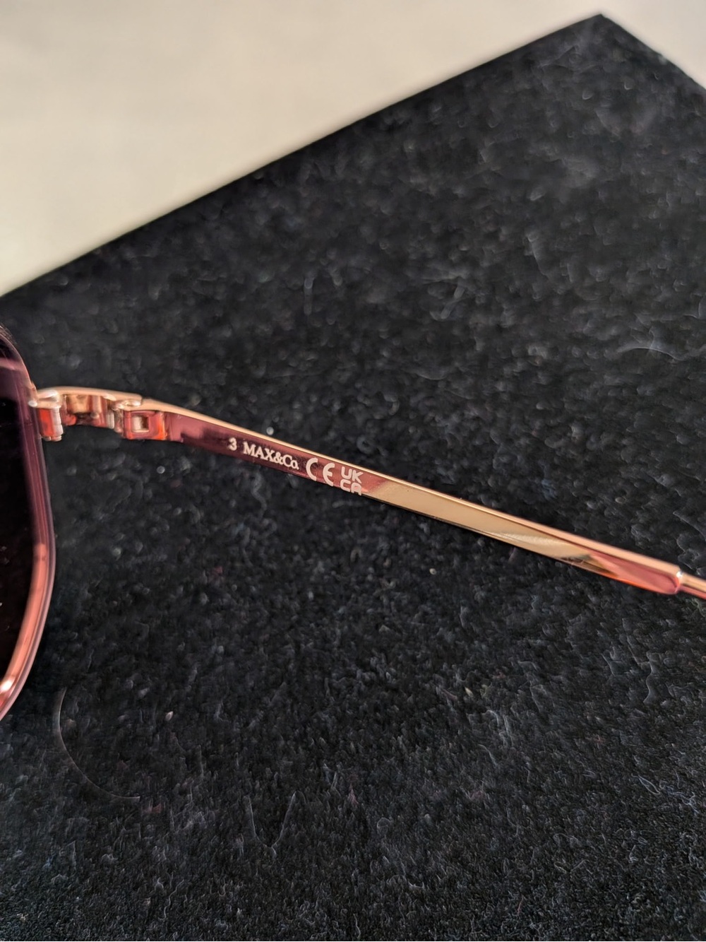 Women's Fashion Sunglasses with Lavender Lenses and Embellished Gold Frame - Picture 9 of 12